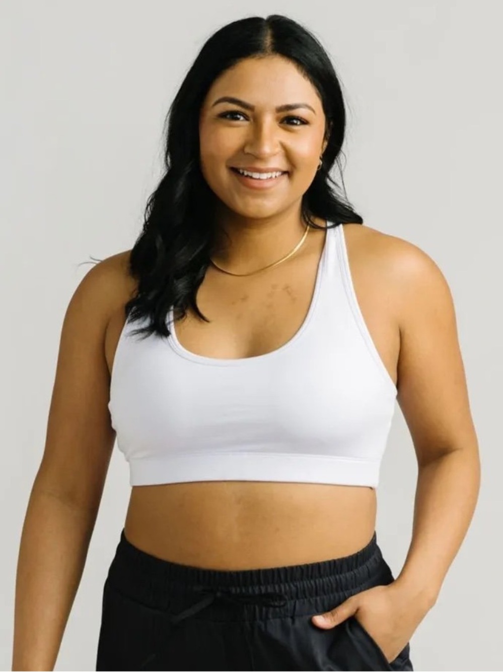ZYIA White Bomber Bra